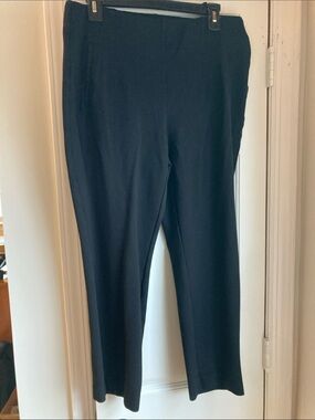 Rafaella Black Straight-Leg Ponte Pants